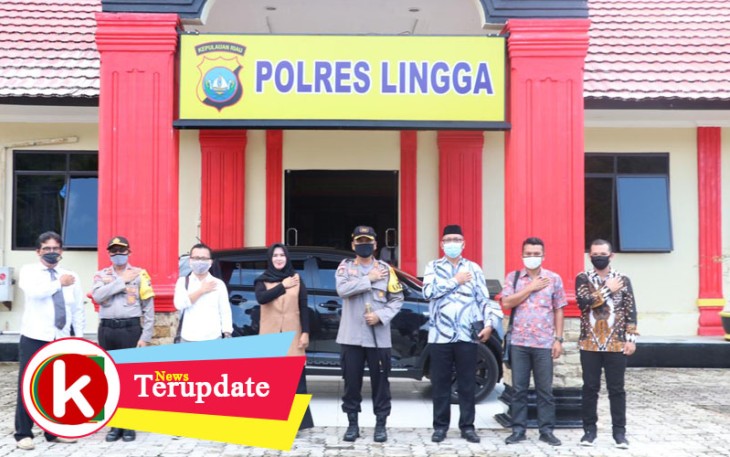 KPU Lingga Koordinasi dengan Polres Lingga terkait Kesiapan Pengamanan Tahapan Pilkada Tahun 2020