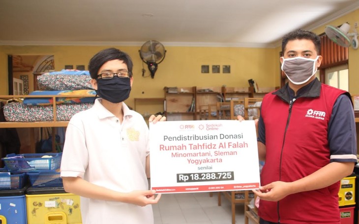 Penyaluran Donasi Sedekah Online Pasca Kebakaran Rumah Tahfidz Al-Falah