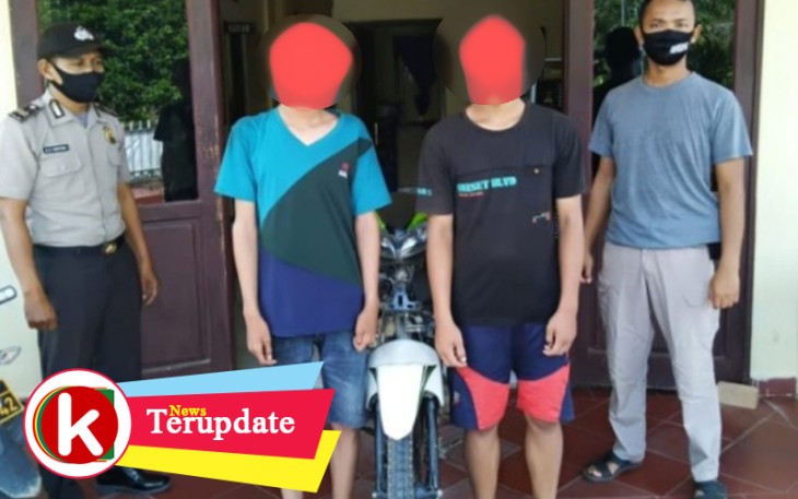 2 Pelaku Curas saat diamankan beserta barang bukti