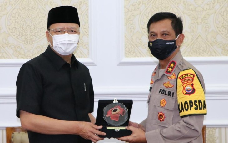 Kapolda Bengkulu Silaturahmi Bersama Gubernur-Kajati-Ketua DPRD dan Danrem 041 GAMAS