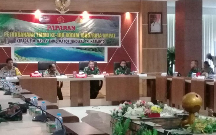 Tim Wasev TMMD Mabes TNI-AD Berkunjung ke Raja Ampat