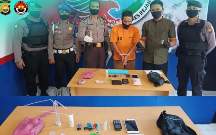 Polres Rejang Lebong Tangkap Warga Air Meles Gunakan Sabu
