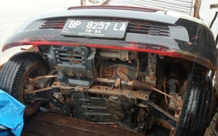 Kondisi mobil saat kecelakaan