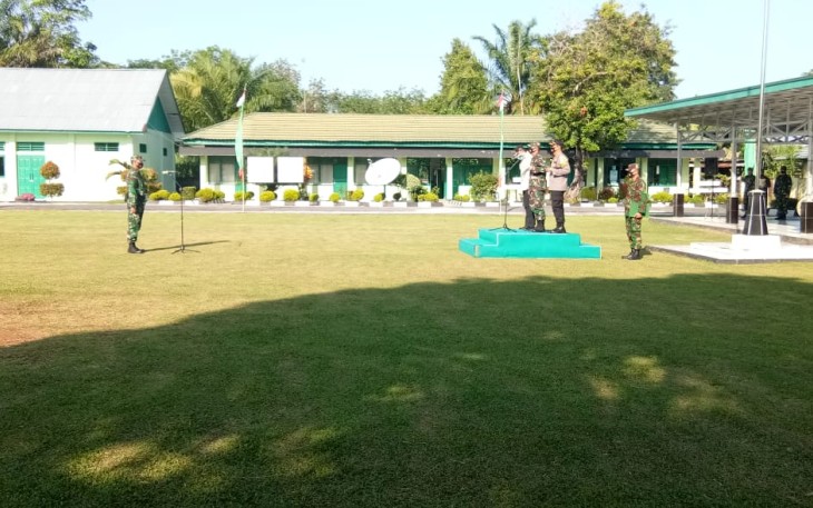 Apel Gelar Pasukan Kodim 0423/BU di ikuti ratusan prajurit. Ismail Yugo/ Inews TV