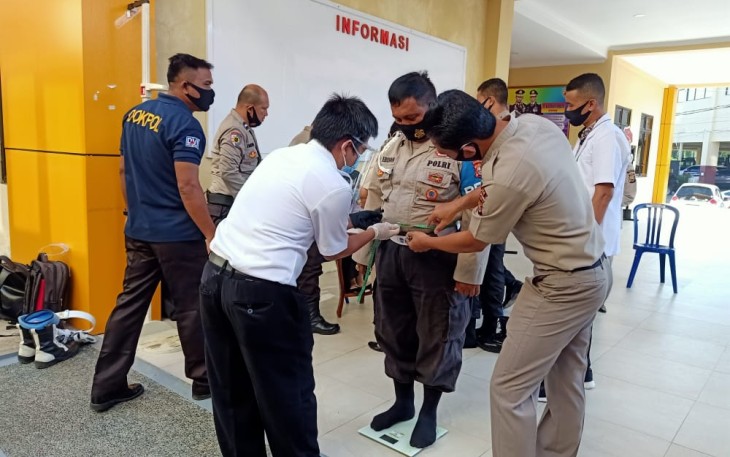 Biro SDM Polda Bengkulu Periksa Kebugaran Personel Dimasa Covid-19