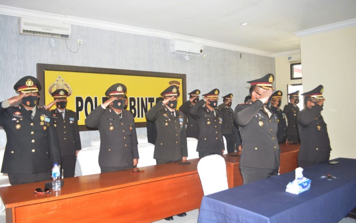 Polres Bintan dan Jajaran Hadiri Upacara HUT ke-75 RI Serentak Secara Virtual
