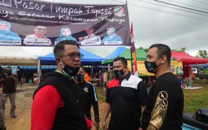 Bupati Bintan Apri Sujadi saat meninjau lokasi