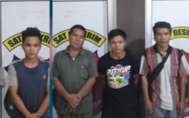 Terduga pelaku saat diamankan