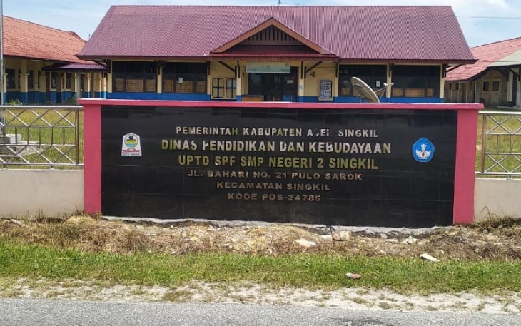 Salah satu sekolah di Kabupaten Aceh Singkil.