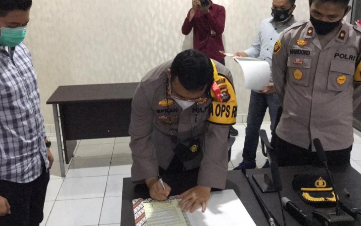 Kapolres Musirawas Pimpin Penandatanganan Pakta Integritas Walpri dan Walkat Pilkada