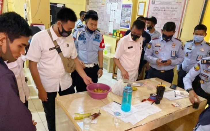 Petugas Lapas Kayuagung Gagalkan Penyelundupan Sabu Dalam Sayur Tahu