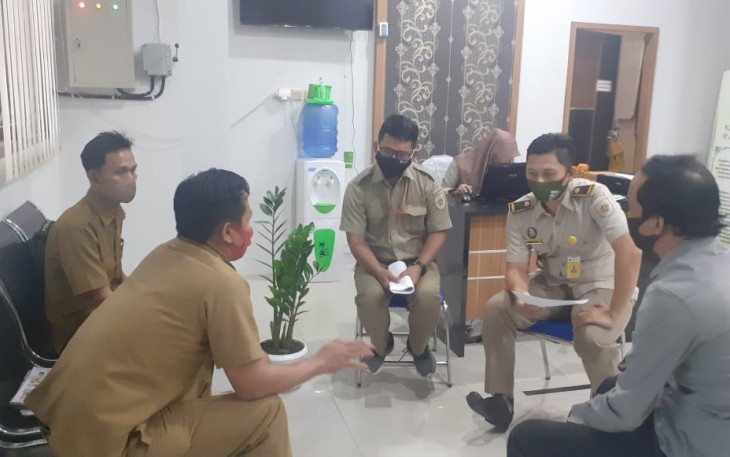 Kades Jenggalu beserta perangkatnya saat mendatangi ATR/BPN Seluma