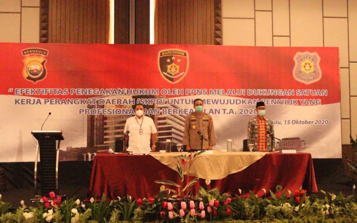 Wakapolda Bengkulu Brigjen Pol Drs Hari Prasodjo MH Buka Pelatihan Penyidik PNS