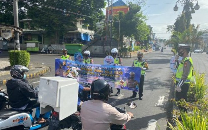 Operasi Zebra Nala 2020 Polres Rejang Lebong Sosialisasikan Pada Pengendara Fokus 8 Pelanggaran 