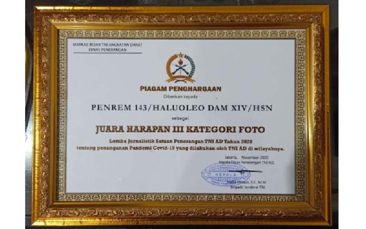 Hadiri Rapat Evaluasi Penerangan Angkatan Darat Penrem 143 Terima Apresiasi
