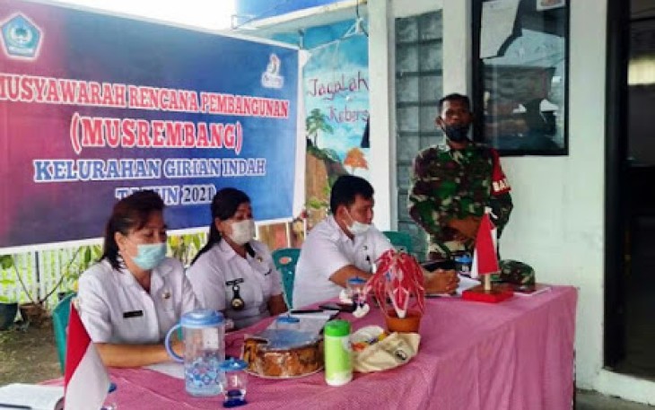 Dukung Perencanaan Pembangunan Babinsa Koramil 1310-01/Bitung Hadiri Musrenbang Tingkat Kelurahan 