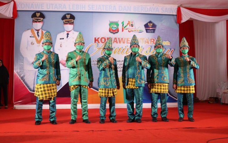Dandim 1417/Kendari Hadiri Acara HUT Kabupaten Konawe Utara ke-14 Tahun 2021  