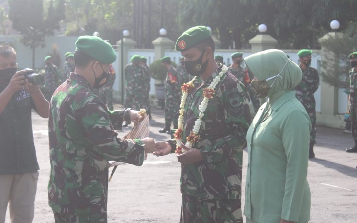 Dandim Pati Sambut Anggota Yang Selesai Laksanakan Apter