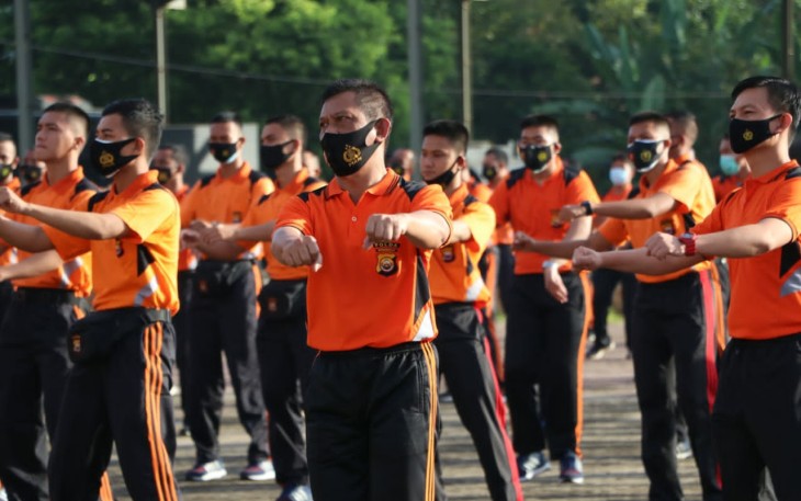 Polda Bengkulu Kembali Gelar Senam Jumat Sehat 