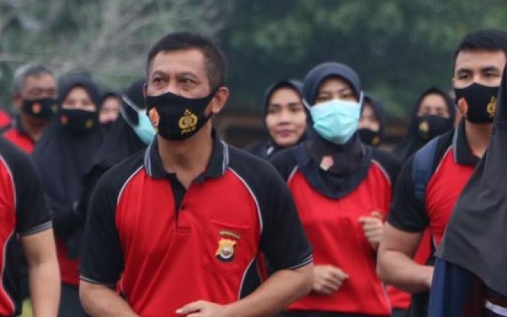 Polda Bengkulu Gelar Olahraga Bersama