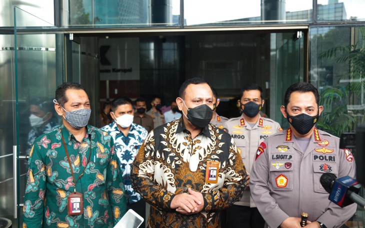 Kapolri Jenderal Listyo Sigit Prabowo Saat Kuker ke Kantor Komisi Pemberantasan Korupsi (KPK)