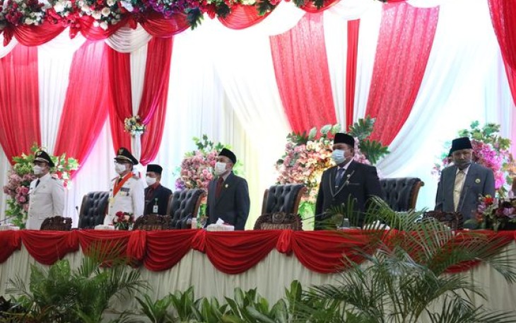 Rapat Paripurna Istimewa Dengan Agenda Penyampaian Pidato Bupati Terpilih Masa Jabatan 2021-2024 