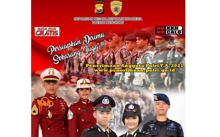 Pendaftaran Penerimaan Anggota Polri 2021 Resmi Dibuka