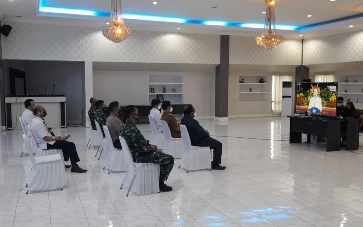 Kasdim 1310/Bitung Hadiri Rapat Koordinasi Presiden RI Bersama Kepala Daerah dan Forkopimda