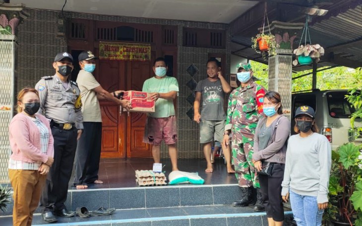 Babinsa Air Besar dan Perangkat Desa Pantau Warga yang Gelar Resepsi