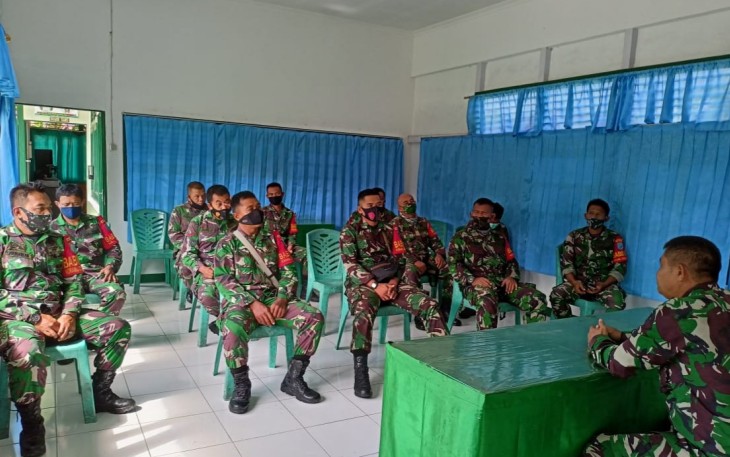 Jam Komandan, Danramil Sampaikan Arahan Dandim 1203/Ktp