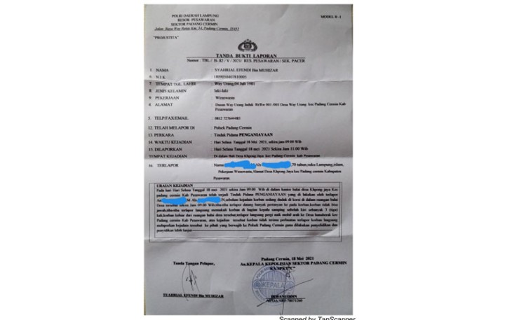 Laporan Penganiayaan 