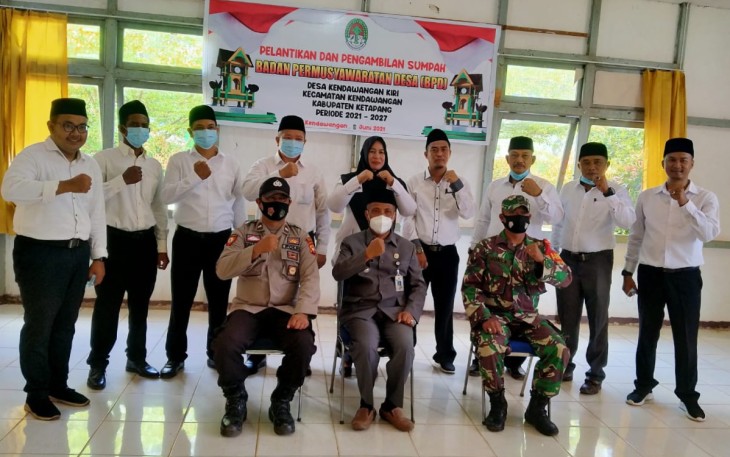 Babinsa Kendawangan Kiri Ucapkan Selamat Kepada Anggota BPD