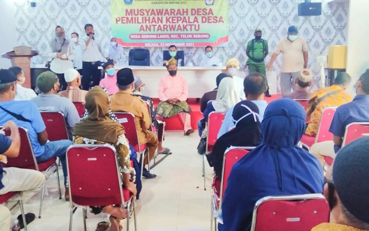 Pemilihan Kepala Desa Antar waktu Desa Sebong Lagoi di Menangkan Bapak Mazlan
