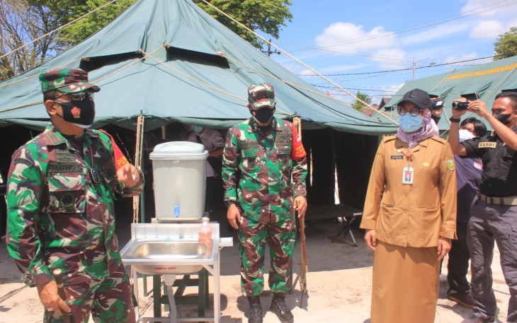 Dandim Palangka Raya Hadiri Peresmian RS Isolasi Lapangan TNI AD