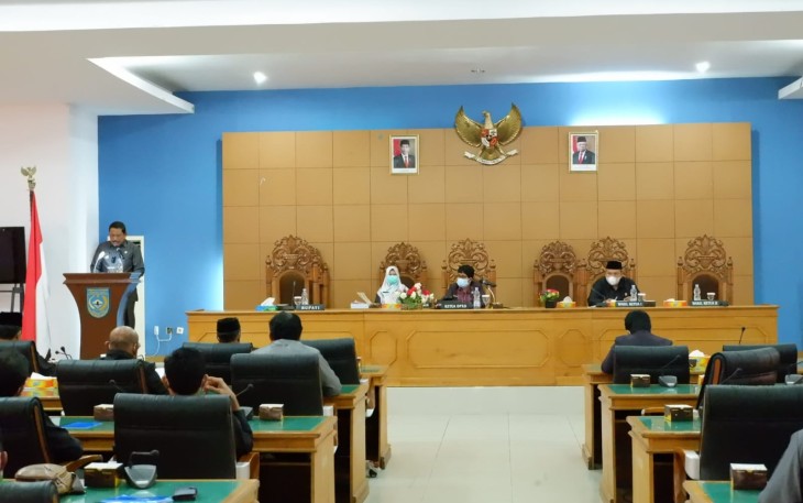 Bupati BU Sampaikan Raperda Perubahan APBD TA 2021