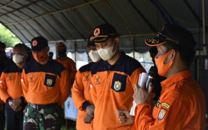 Bupati Kendal saat hadiri apel siaga bencana Kamis 4/11/2021