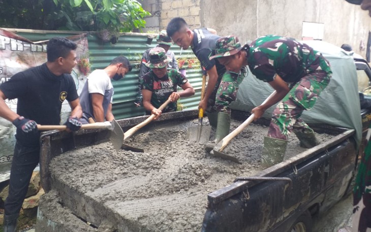 Pekerjaan Fisik Pengecoran Jalan TMMD Capai 40 Persen