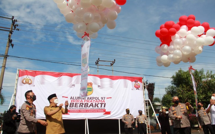 Gubernur Rohidin Apresiasi Vaksinasi dan Bhakti Sosial Ikatan Alumni AKPOL 1997 Batalyon Wira Pratama