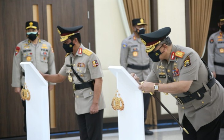 Polri Gelar Upacara Korps Raport Tujuh Jenderal 