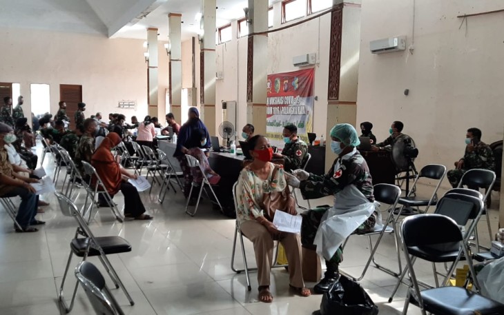 Upaya Kodim 1016 Palangka Raya Dalam Mensukseskan Vaksinansi Dosis Kedua