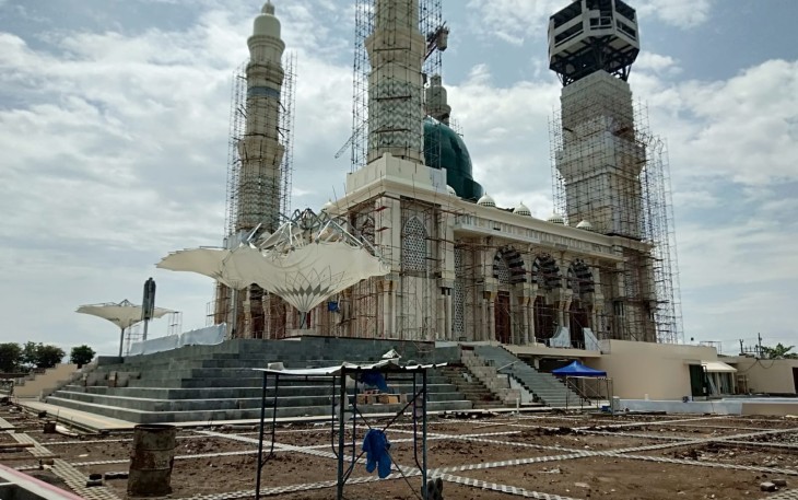 Pembangunan Masjid Agung Karanganyar Terus Dikebut, Kontraktor PT MAM Energindo Kerahkan 350 Tenaga Kerja