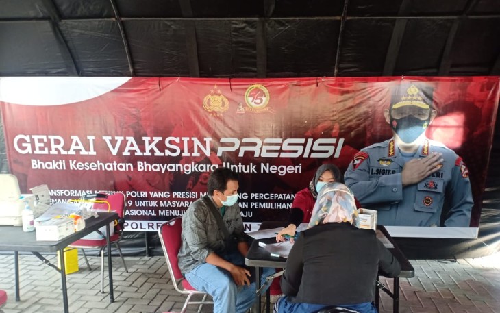 Polri Dirikan Gerai Vaksin Presisi di Polres-Polsek, Gratis dan Tanpa Syarat KTP Domisili 