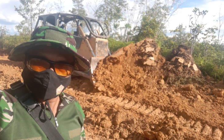 TMMD Ke-112 Buka Akses Jalan Utama di Wilayah Kampuri