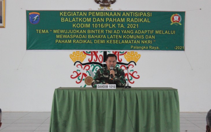 Dandim Palangka Raya Buka Sosialisasi Balatkom dan Paham Radikalisme