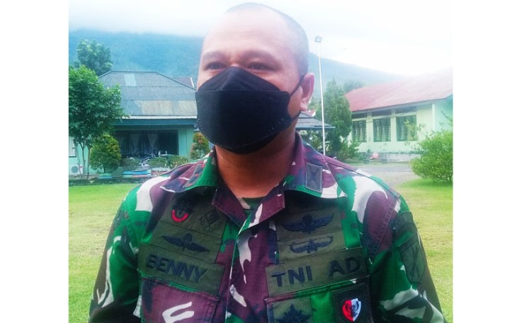 Dandim 1310/Bitung saat berikan konferensi pers dengan media