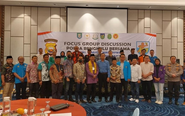 Polda Bengkulu dan KNPI saat Gelar FGD Bersama Lintas Elemen