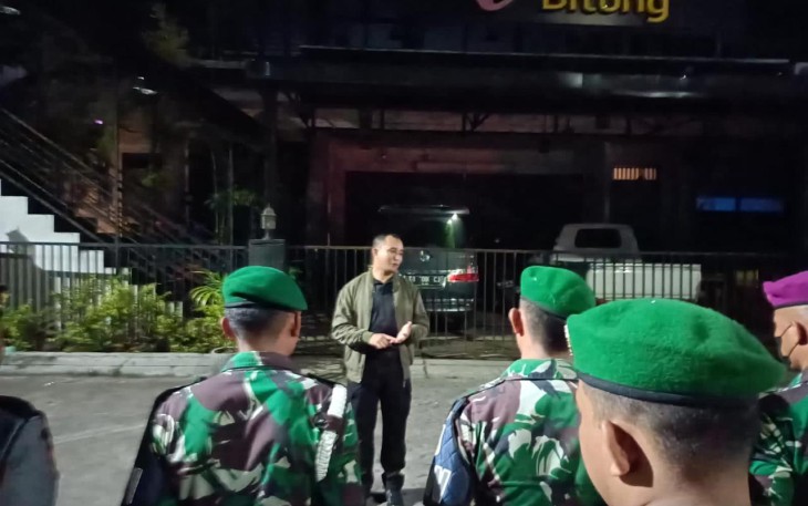 Dandim 1310/Bitung saat memberikan arahan pada apel gabungan