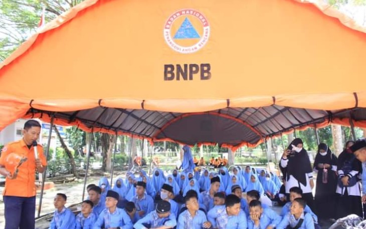 BPBD Labuhanbatu saat Terima Kunjungan SMP IT ALFIKRI Kampung Pajak