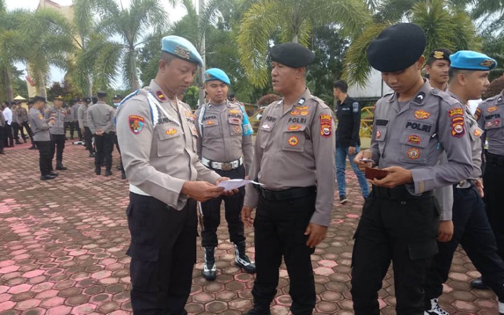 Propam Polres Mukomuko saat Operasi Gaktibplin kepada seluruh personel Polri dan ASN di Polres Mukomuko.