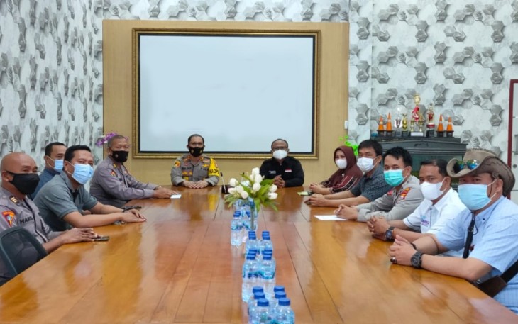 Kapolres Bengkulu saat Audiensi bersama SMSI